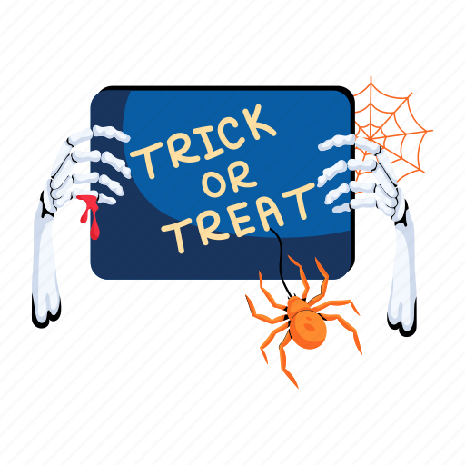 Halloween trick, trick or treat, halloween board, creepy halloween, halloween bones icon - Download on Iconfinder