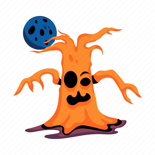 Spooky tree, scary tree, creepy tree, halloween tree, haunted tree icon - Download on Iconfinder