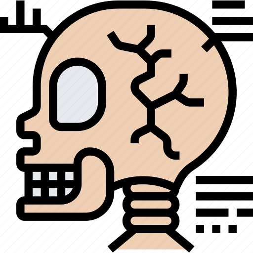 Xray, skull, fracture, bones, scanning icon - Download on Iconfinder