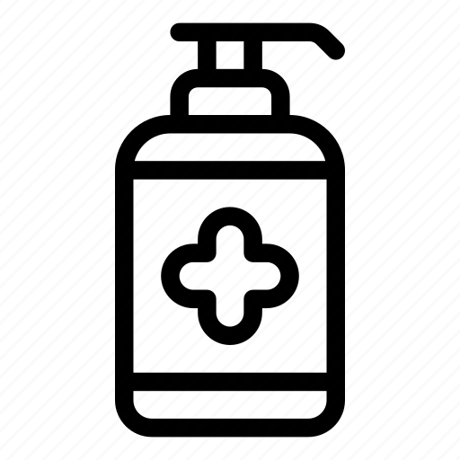 Antibacterial gel, hydroalcoholic gel, alcohol gel, sanitizer, healthcare and medical, antiseptic, bottle icon - Download on Iconfinder