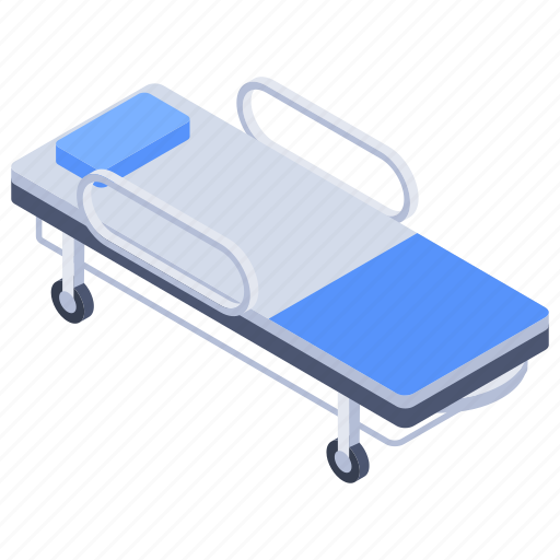 Cot, emergency bed, hospital bed, patient bed, stretcher icon - Download on Iconfinder