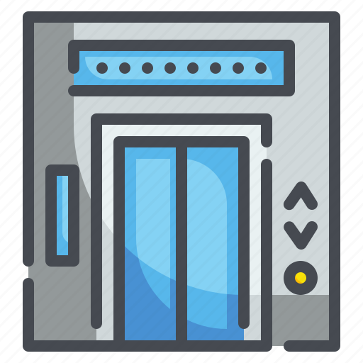 Doors, electronics, elevator, hotel, lift, technology, transportation icon - Download on Iconfinder