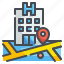 address, hotel, journey, location, map, pin, placeholder 