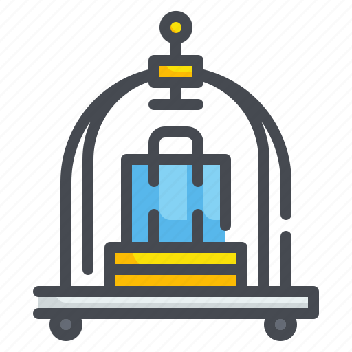 Baggage, hotel, luggage, service, suitcase, travel, trolley icon - Download on Iconfinder