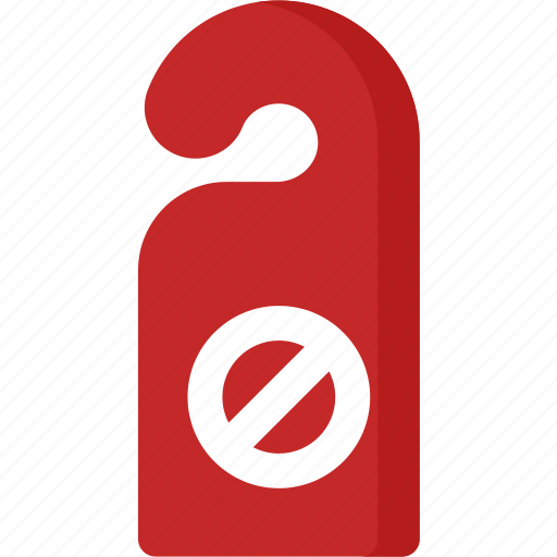 Disturb, sign, enter, hotel, room, sticker icon - Download on Iconfinder