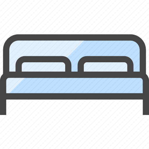 Bed, bedroom, room, double bed icon - Download on Iconfinder