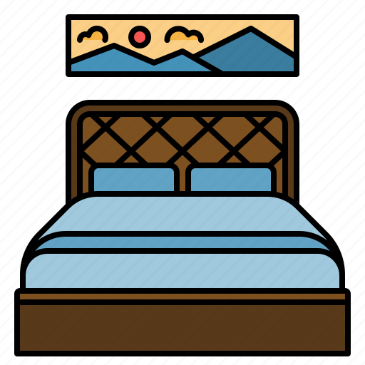 Double, bed, hotel, furniture, sleep icon - Download on Iconfinder