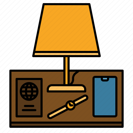 Lamp, facilities, furniture, hotel, bedroom icon - Download on Iconfinder