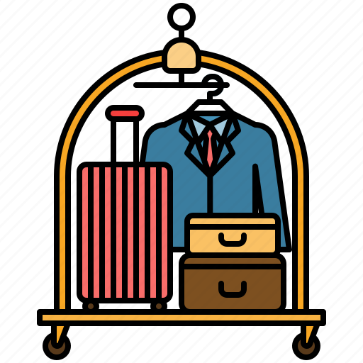 Trolley, cart, suitcase, travel, hotel icon - Download on Iconfinder