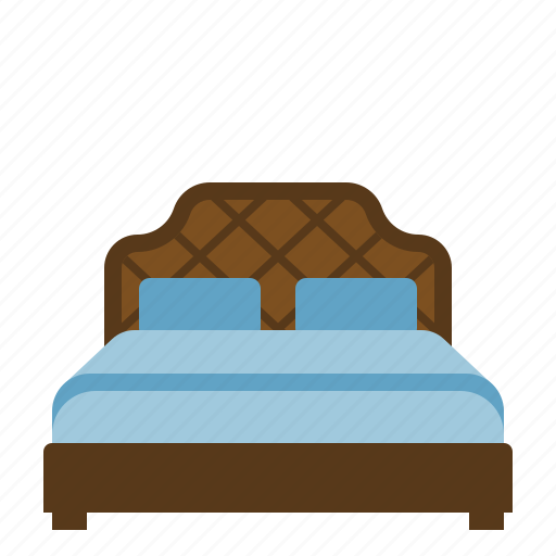 Queen, size, bed, double, bedroom, pillow icon - Download on Iconfinder