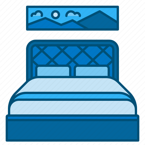 Double, bed, hotel, furniture, sleep icon - Download on Iconfinder