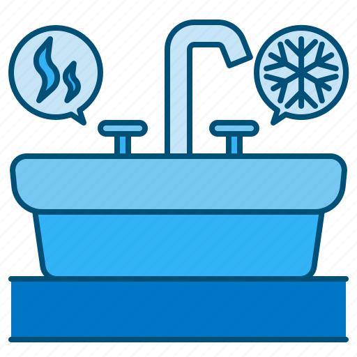 Sink, hot, water, cold, bathroom icon - Download on Iconfinder