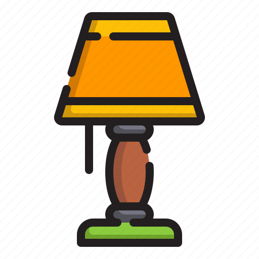 Decoration, interior, electronics, hotel, light, furniture and household, table lamp icon - Download on Iconfinder