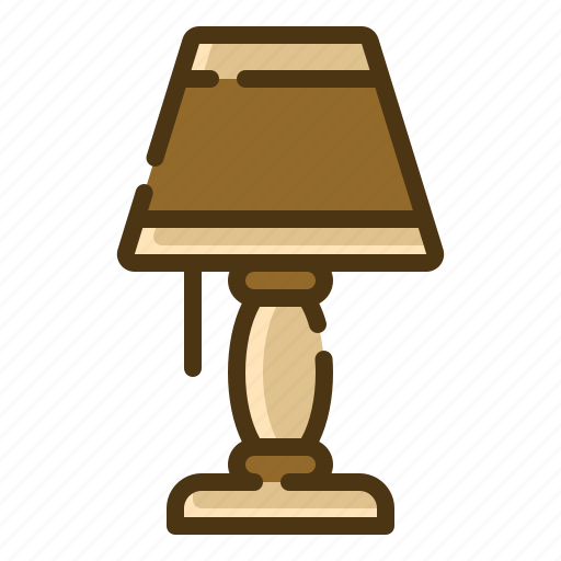 Decoration, interior, electronics, hotel, light, table lamp, furniture and household icon - Download on Iconfinder