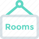 board, hanging board, hotel room, room info, room signboard icon