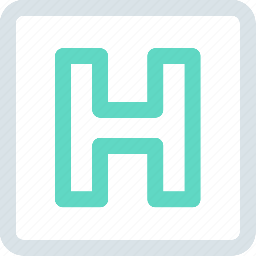 Hospital sign, hotel, hotel sign, hotel symbol, letter h icon icon - Download on Iconfinder