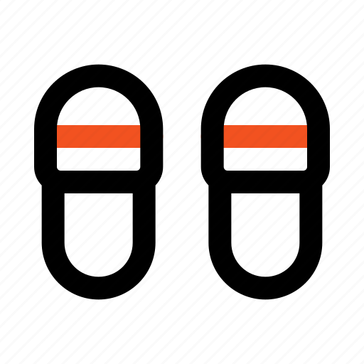 Slippers, sandals, flip, flops, footwear, fashion icon - Download on Iconfinder