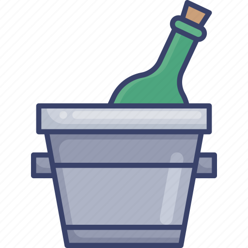 Beverage, bucket, champagne, cooler, drink, service icon - Download on Iconfinder