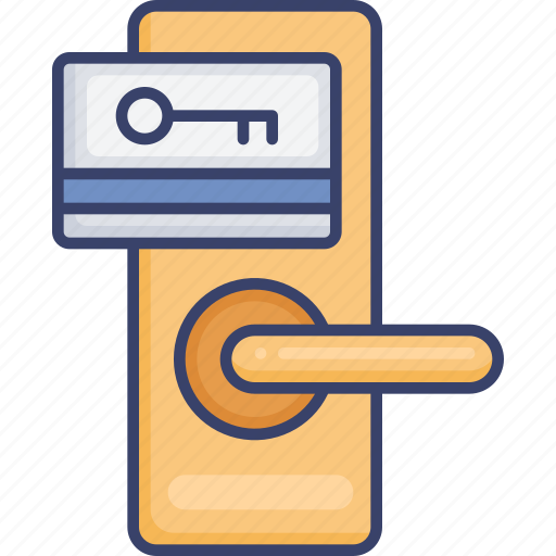 Accommodation, card, door, handle, hotel, key icon - Download on Iconfinder