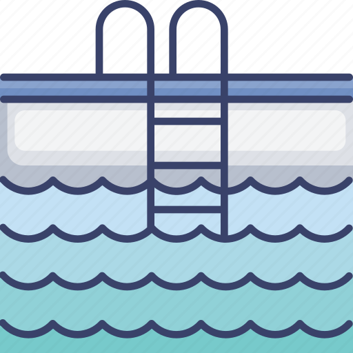 Accommodation, facilities, hotel, ladder, pool, swim, water icon - Download on Iconfinder