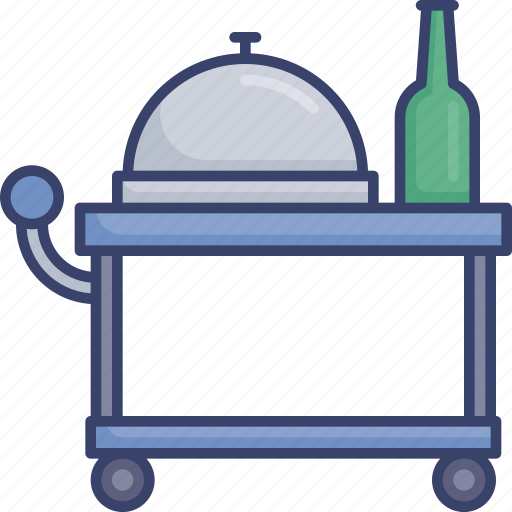 Accommodation, food, meal, room, service, trolley, utilities icon - Download on Iconfinder