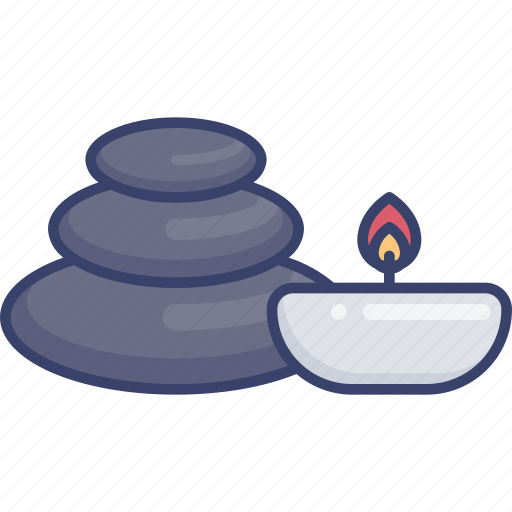 Candle, meditation, rocks, spa, stones, wellness icon - Download on Iconfinder