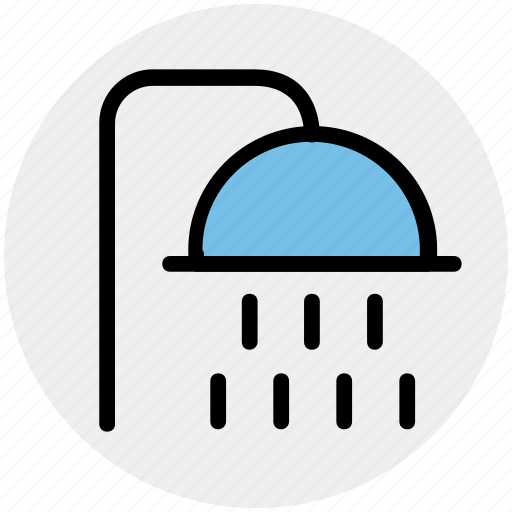 Bath, bathroom, body care, shower, shower head, water drops icon - Download on Iconfinder