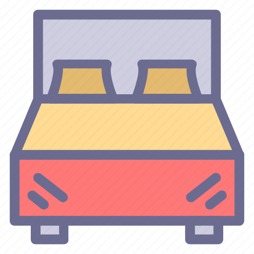 Bed, double, furniture, hotel, room, sleep icon - Download on Iconfinder