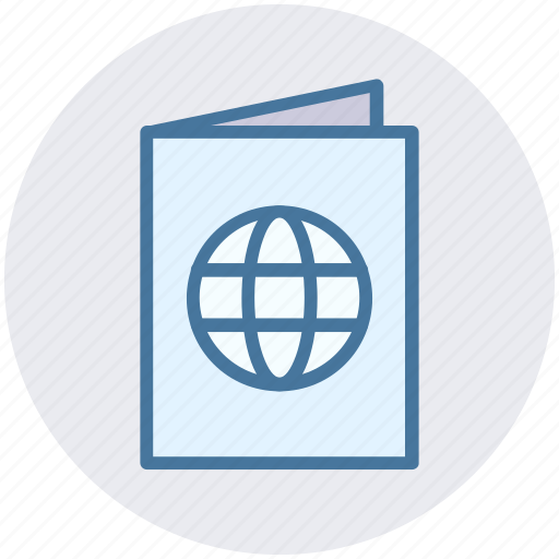 Book, document, globe, identification, passport, visa icon - Download on Iconfinder