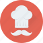 chef, chef hat, cook, moustache, toque 