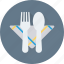 dining, fork, napkin, plate, spoon 