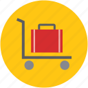 hand truck, hotel trolley, luggage, luggage cart, luggage trolley, trolley