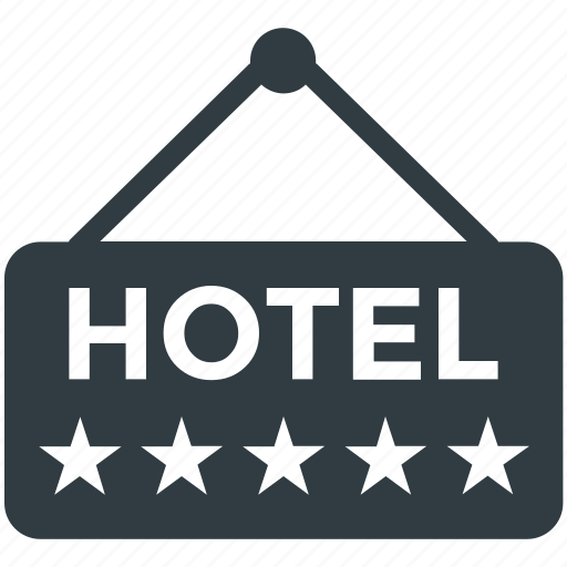 Five star hotel, hotel info, hotel sign, hotel sign board, luxury hotel icon - Download on Iconfinder
