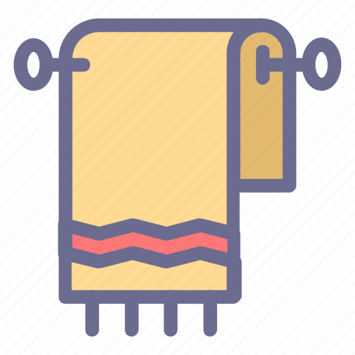 Towel, accessory, bath, cloth, dryer, hanging, wiping icon - Download on Iconfinder