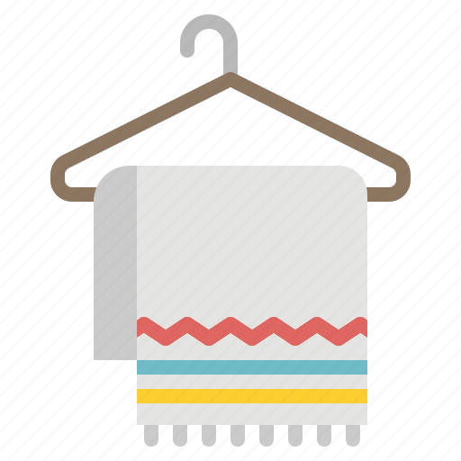 Bath, dry, hanger, towel, wiping icon - Download on Iconfinder