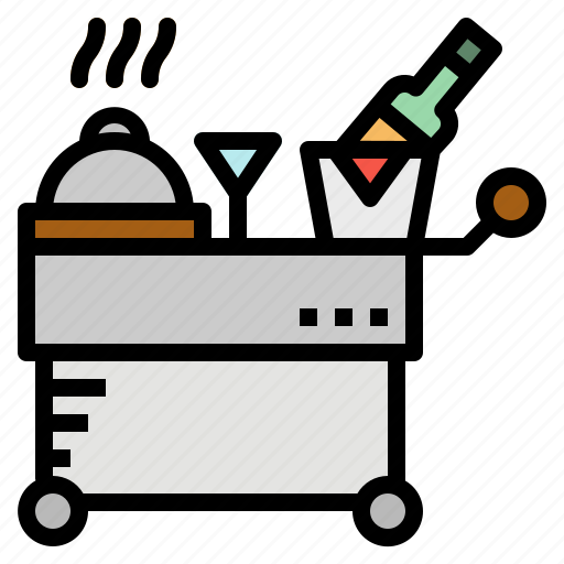 Cart, food, hotel, room, service icon - Download on Iconfinder