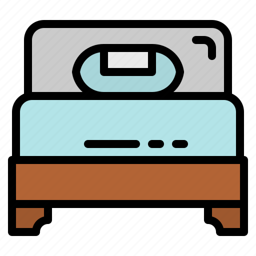 Bed, bedroom, hotel, single, sleep icon - Download on Iconfinder