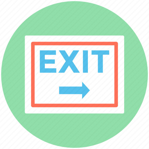 Exit sign icon - Download on Iconfinder on Iconfinder