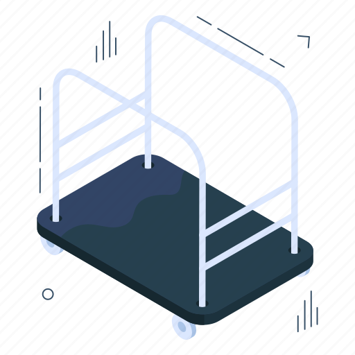 Hotel cloth trolley, luggage trolley, handcart, pushcart, luggage cart icon - Download on Iconfinder