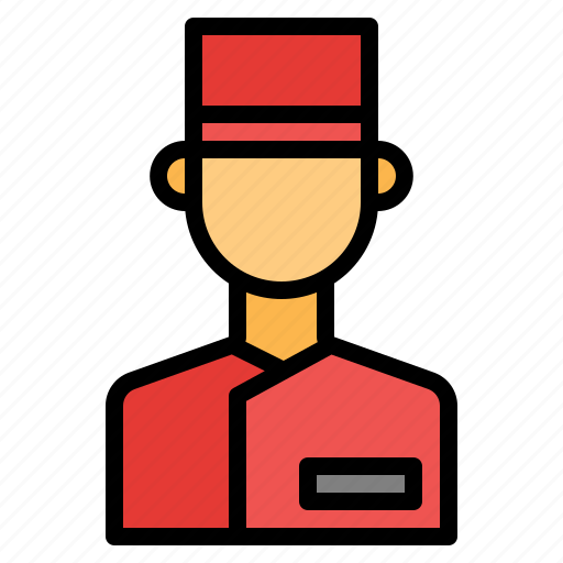 Bellboy, hotel, staff, concierge, assistance, luggage, service icon - Download on Iconfinder
