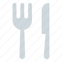 restaurant, dining, food, knife, fork, cutlery