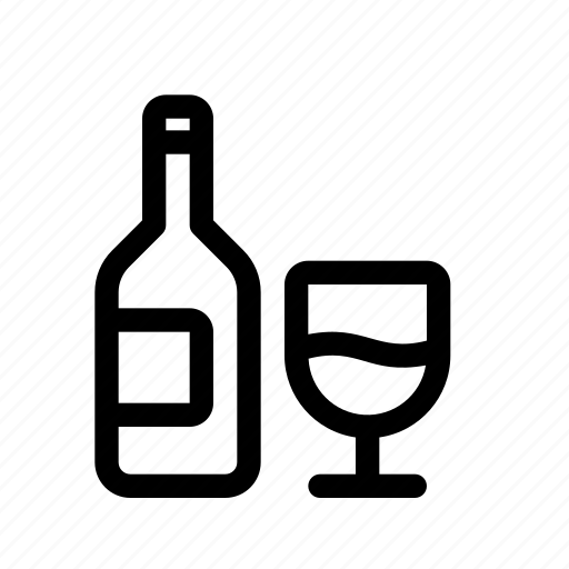 Bar, beverage, bottle, drink, glass, pub, wine icon - Download on Iconfinder