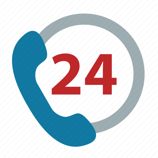 Customer, hotel, phone, service, support, 24 hour, round the clock icon - Download on Iconfinder