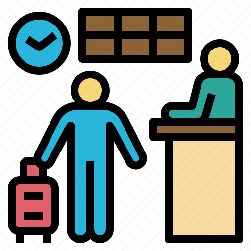 Front, desk, reception, checkin, hotel, business, office icon - Download on Iconfinder
