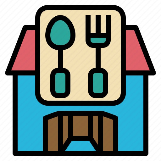 Restaurant, cafeteria, canteen, place, business, food, home delivery icon - Download on Iconfinder