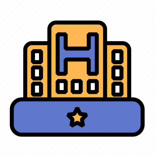 Accommodation, hotel, service, stars, complacency, travel, one icon - Download on Iconfinder