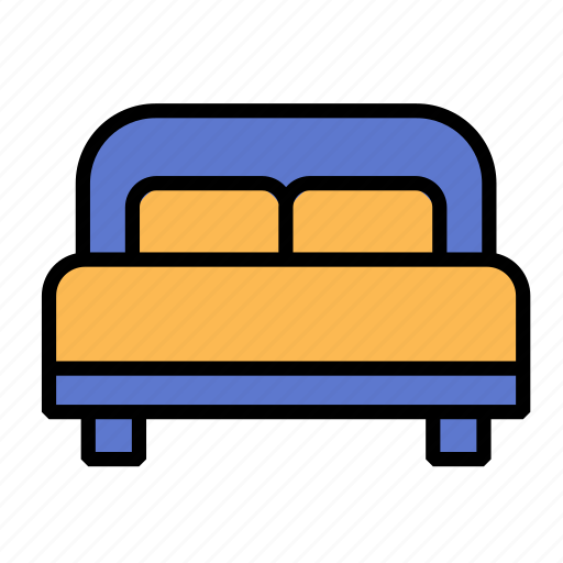 Bed, double, accommodation, bedroom, furniture, hotel, king size icon - Download on Iconfinder