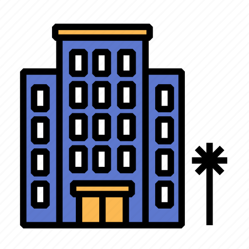 Hotel, service, accommodation, building, motel, travel, booking icon - Download on Iconfinder