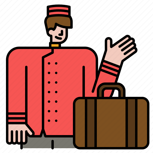 Bellboy, male, occupation, hotel, job icon - Download on Iconfinder
