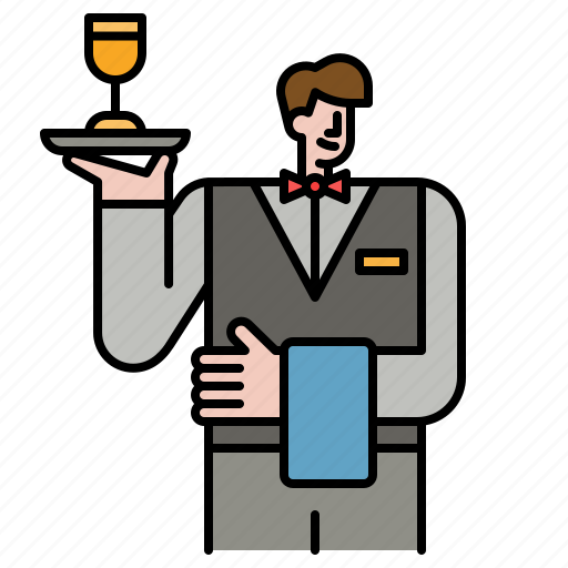 Waiter, restaurant, banquet, service, serve icon - Download on Iconfinder